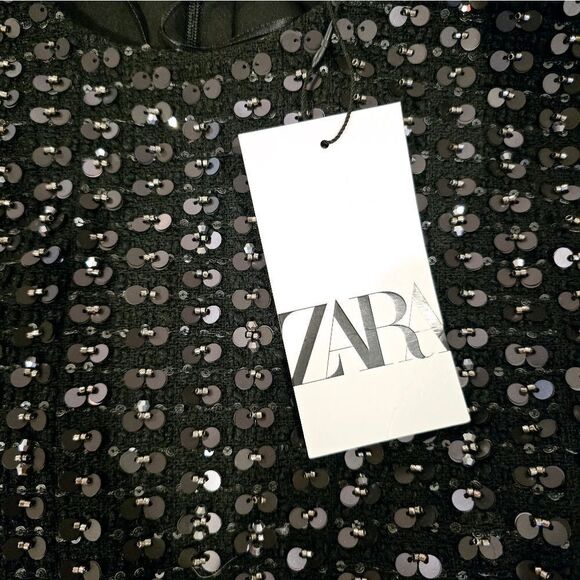NWT ZARA SEQUIN MINI DRESSβZW COLLECTION Limited Edition - Picture 15 of 17